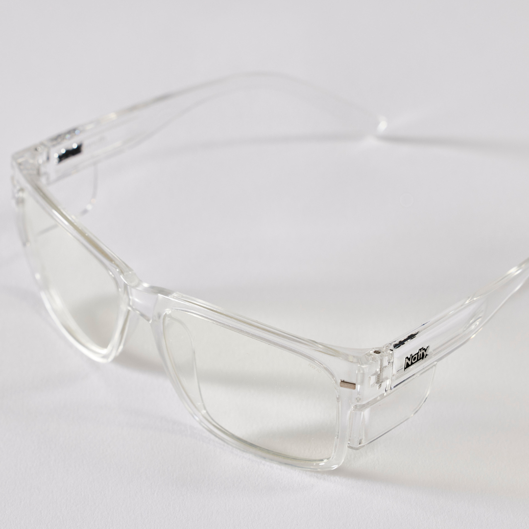 BIG Kenneth Clear Frame Prescription Safety Glasses