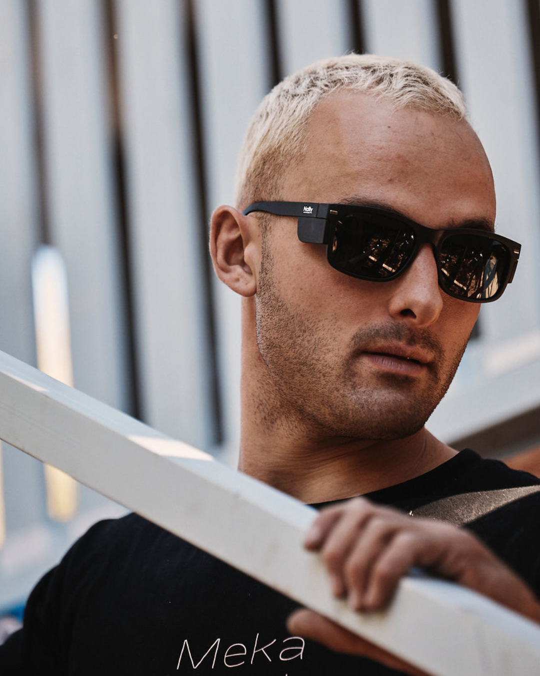 Kenneth Matte Black Polarised Safety Glasses