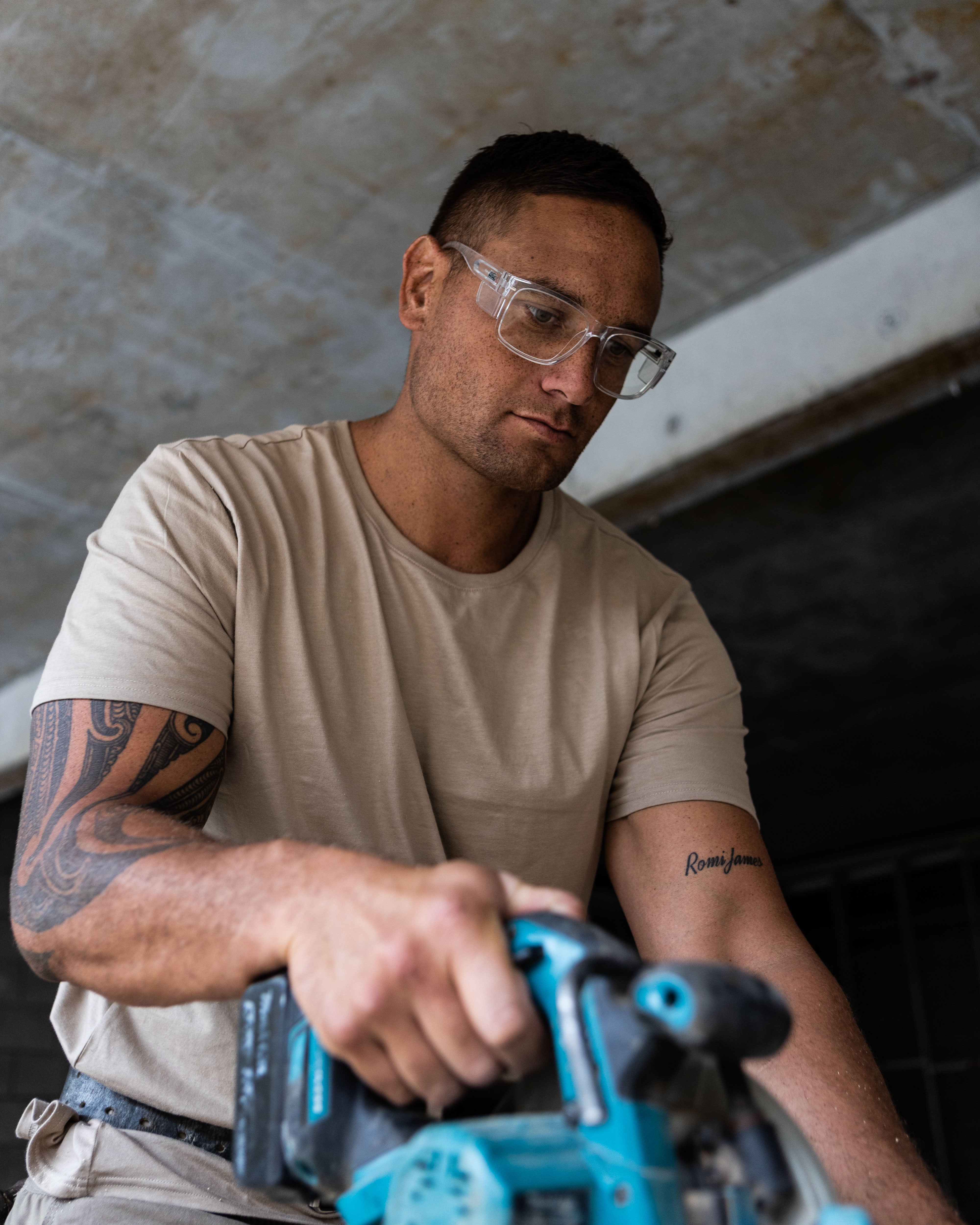 BIG Kenneth Clear Frame Prescription Safety Glasses