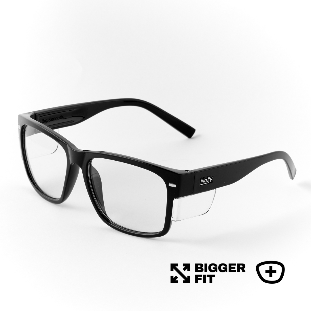 BIG Kenneth Black Frame Prescription Safety Glasses