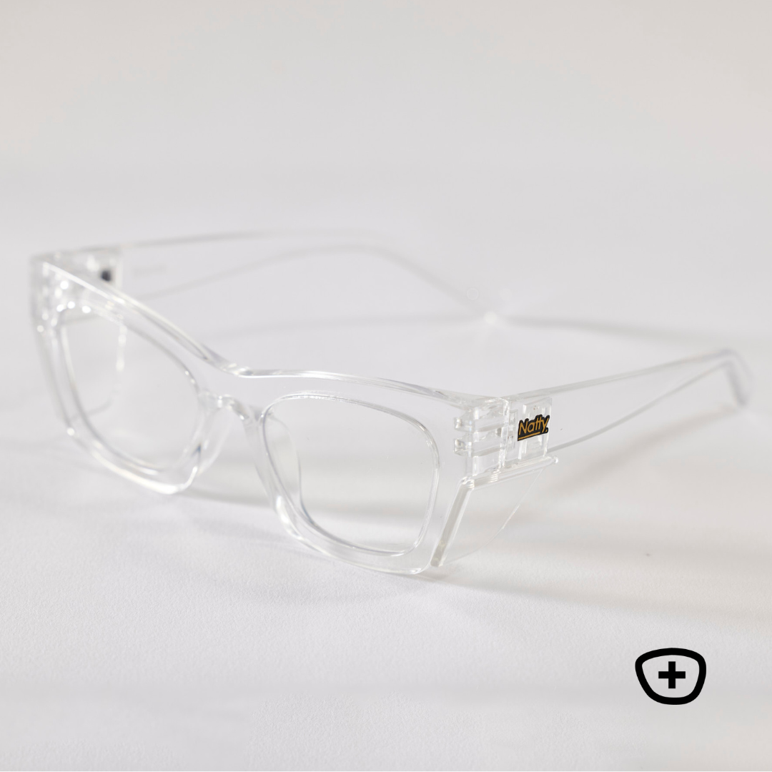 Browse Clear Frame Prescription Safety Glasses