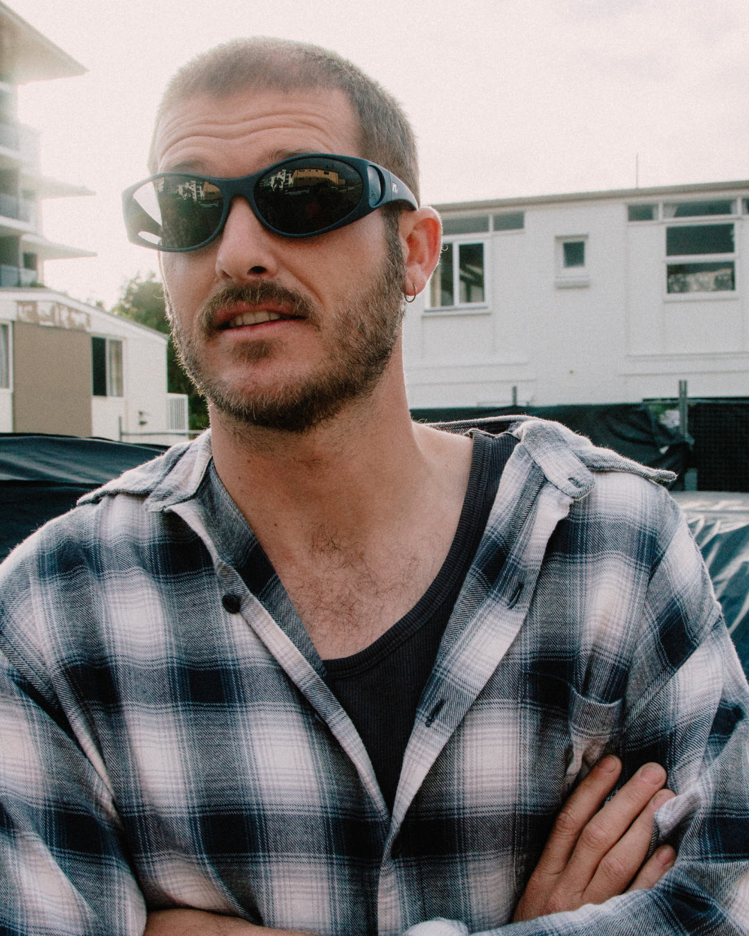 Griffs Matte Black Polarised Safety Glasses