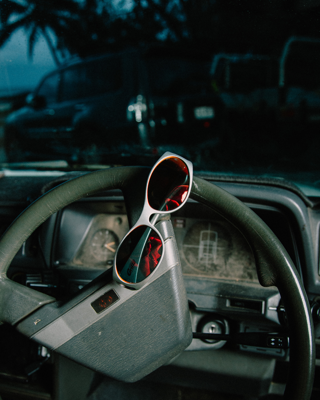 Griffs Matte Silver / Red Mirror Safety Glasses