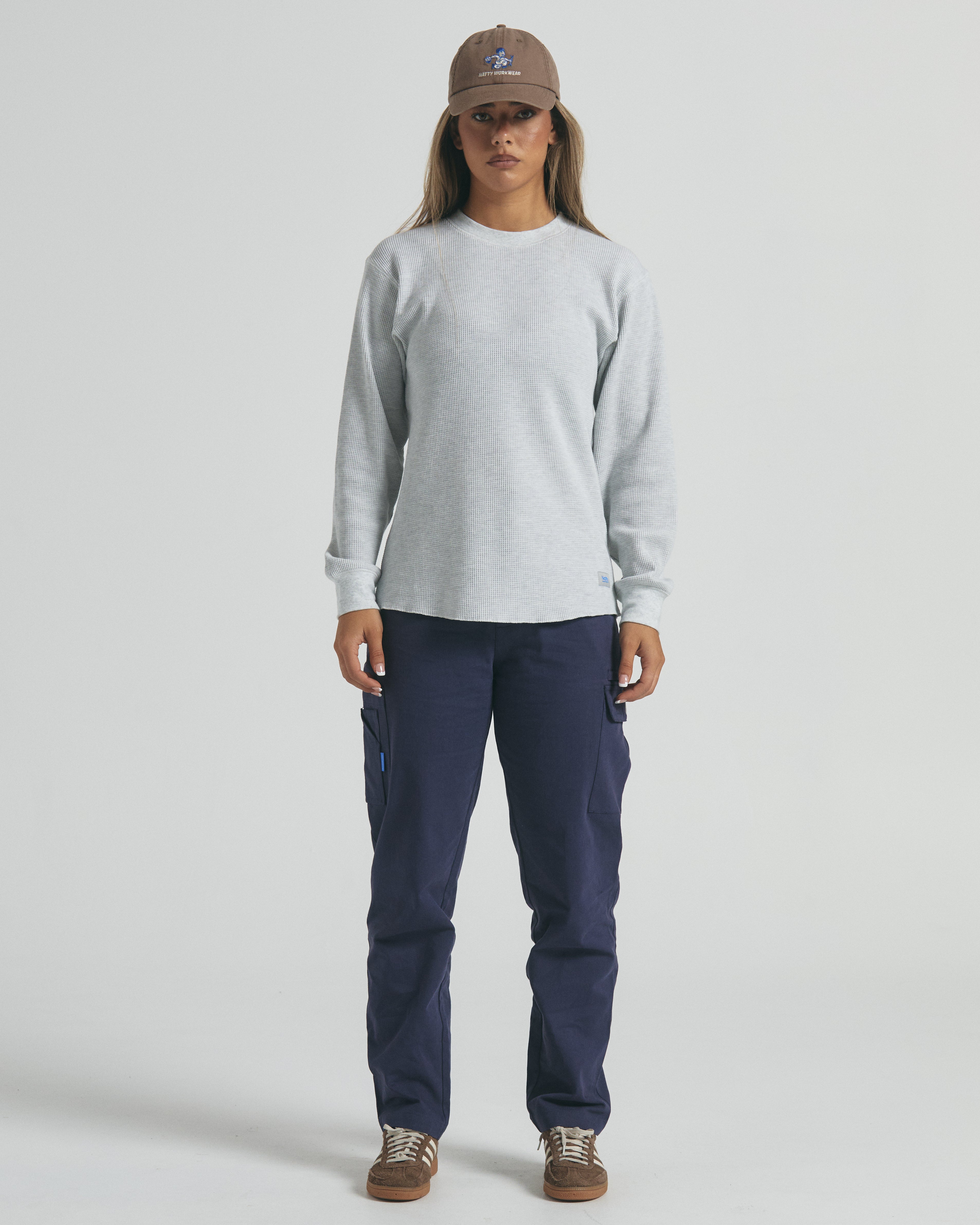 Waffle LS T-Shirt - Grey Marle