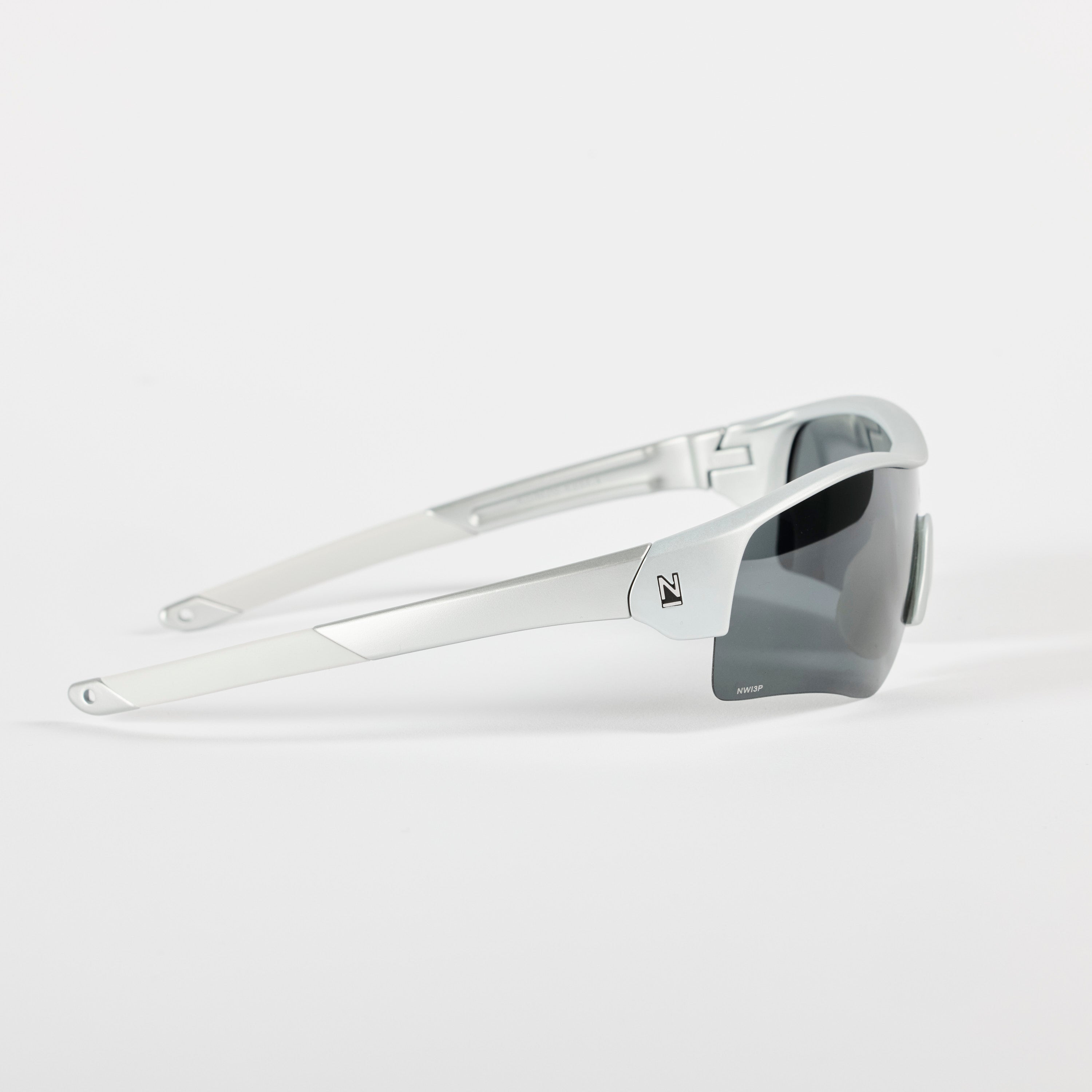 Rev Matte Silver / Smoke Polarised Lens Safety Glasses