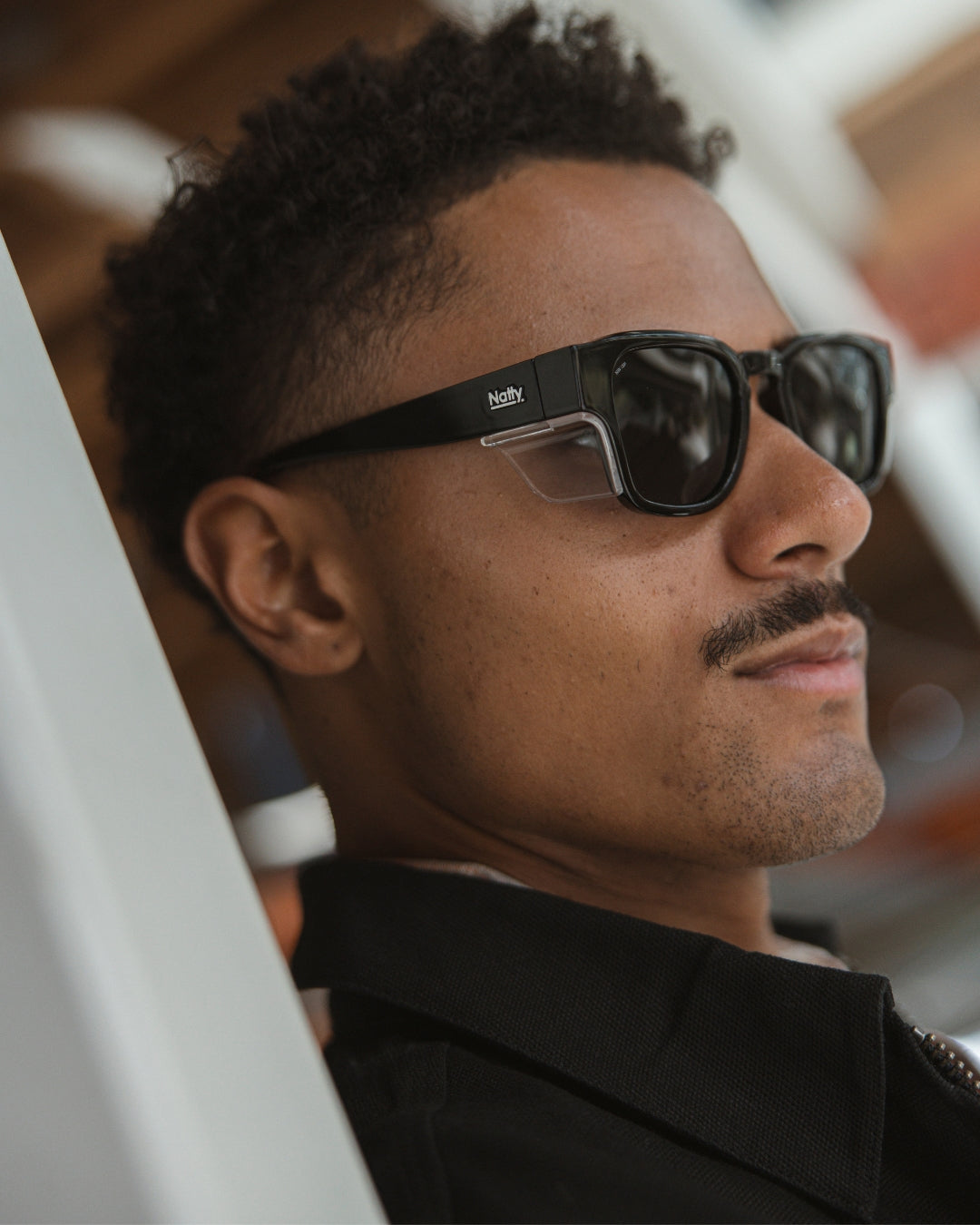 Franks Black Polarised Safety Glasses