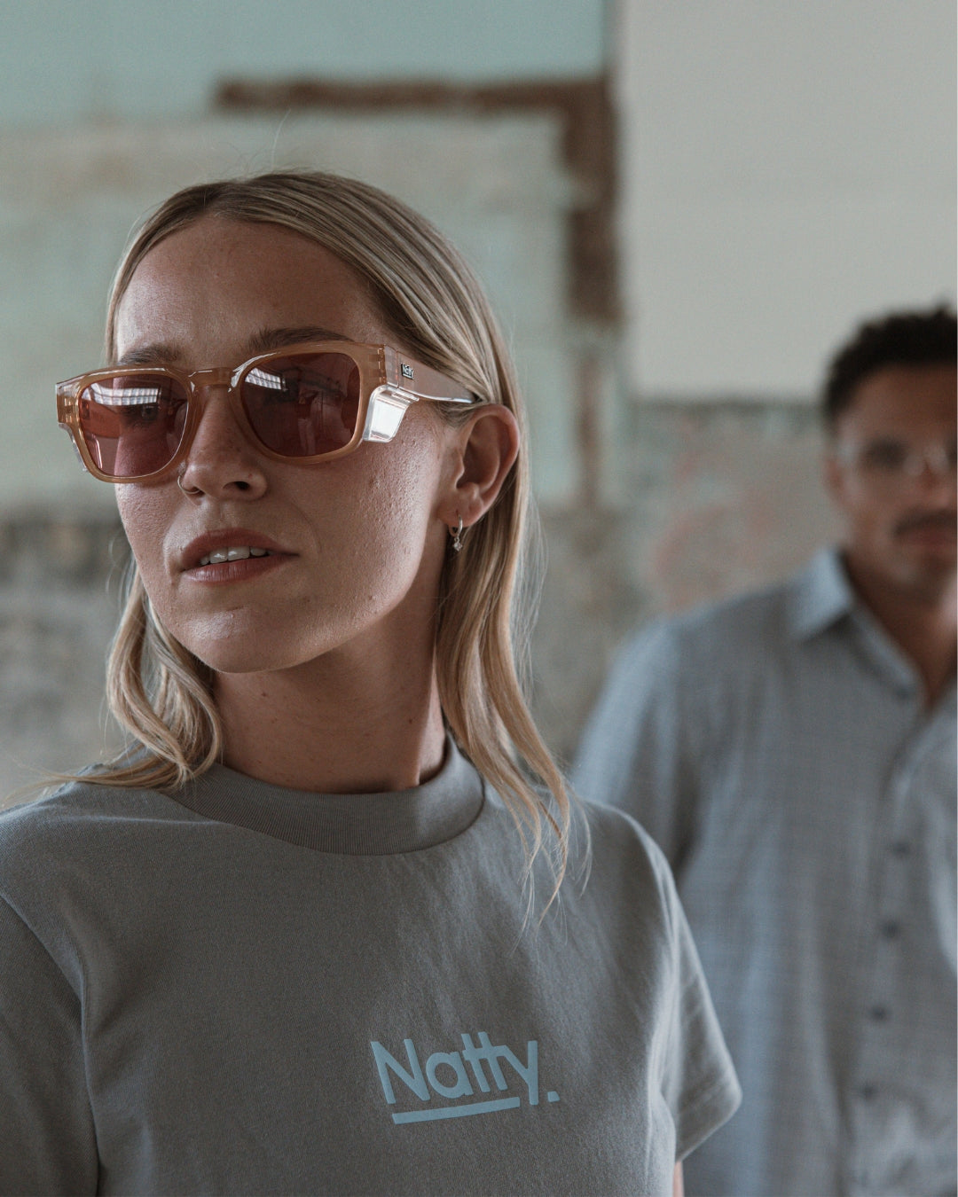 Franks Bone Frame / Rose Polarised Safety Glasses