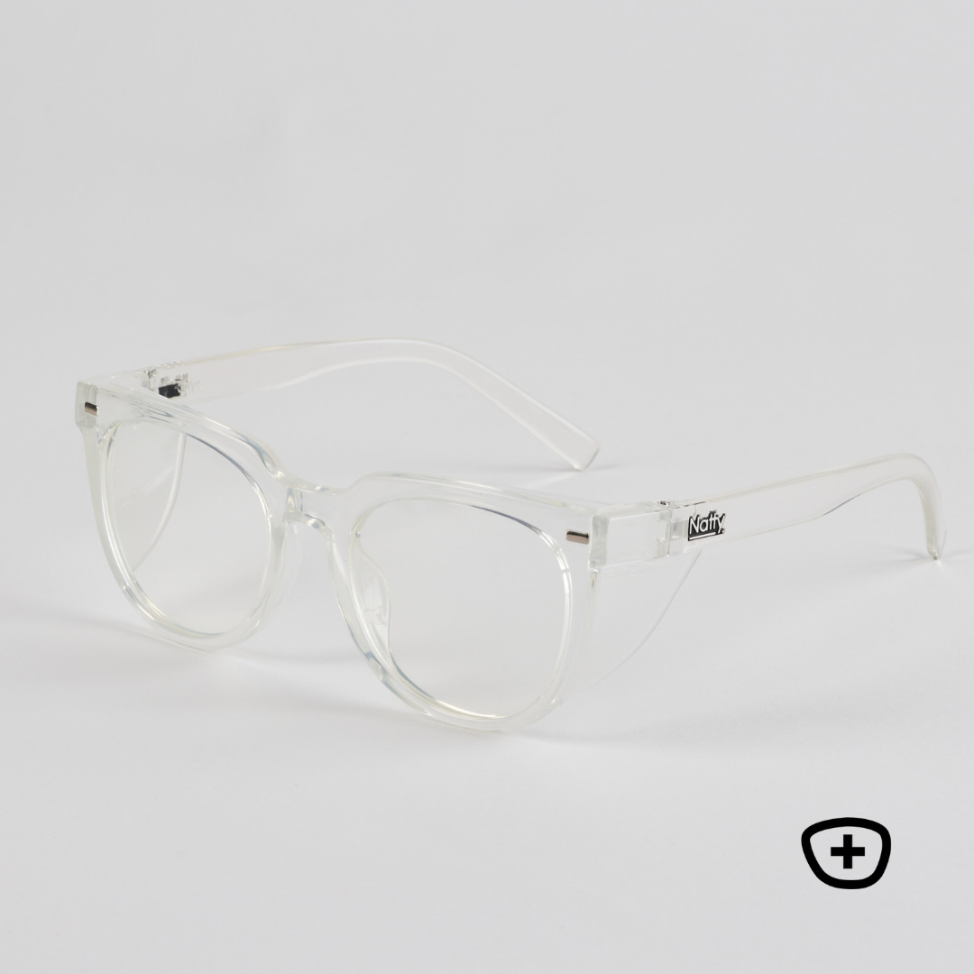 Roys Clear Frame Prescription Safety Glasses