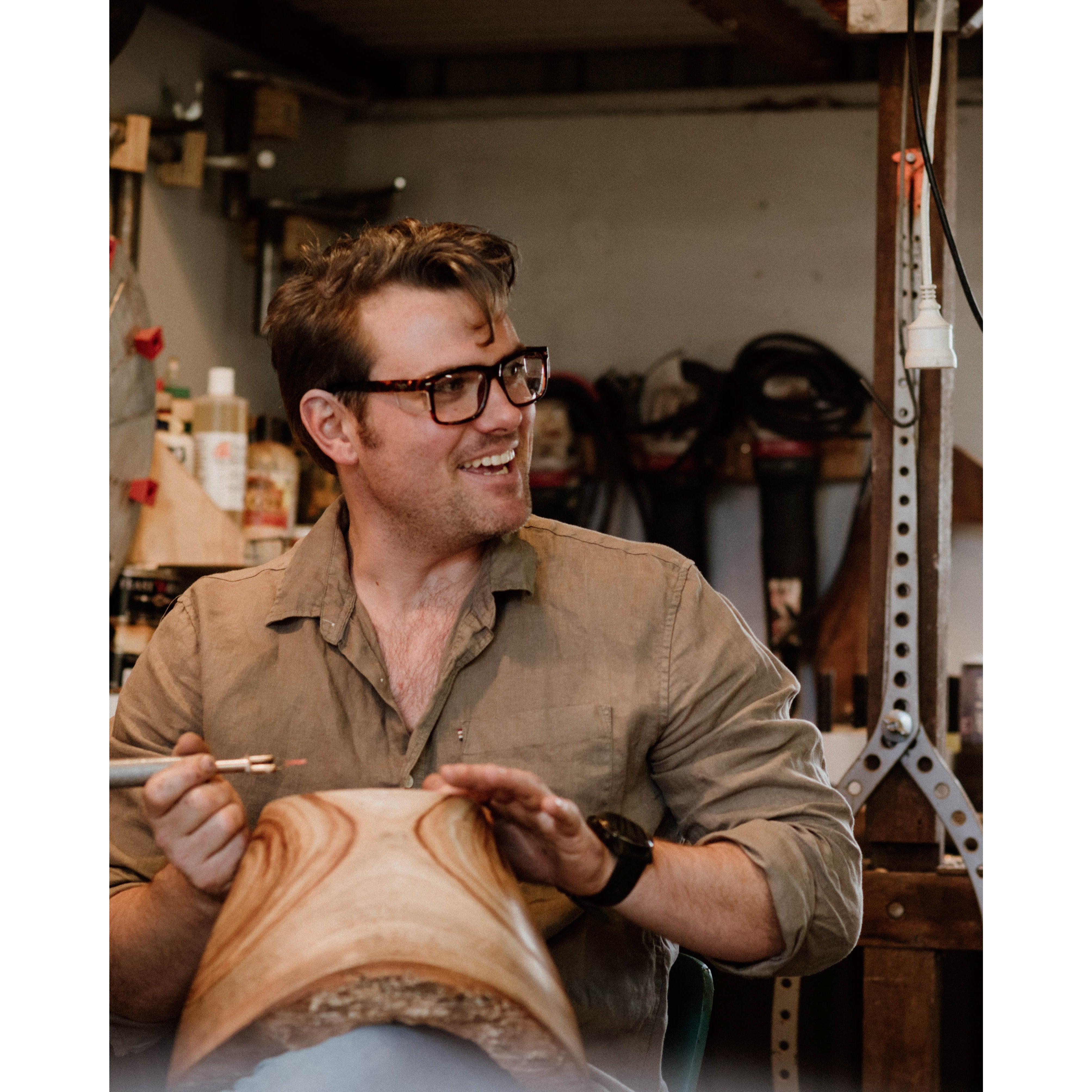 Kenneth Tortoise / Clear Lens Safety Glasses