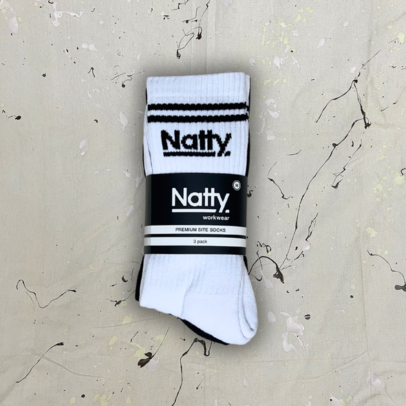 Site Socks - Black/White - Mens