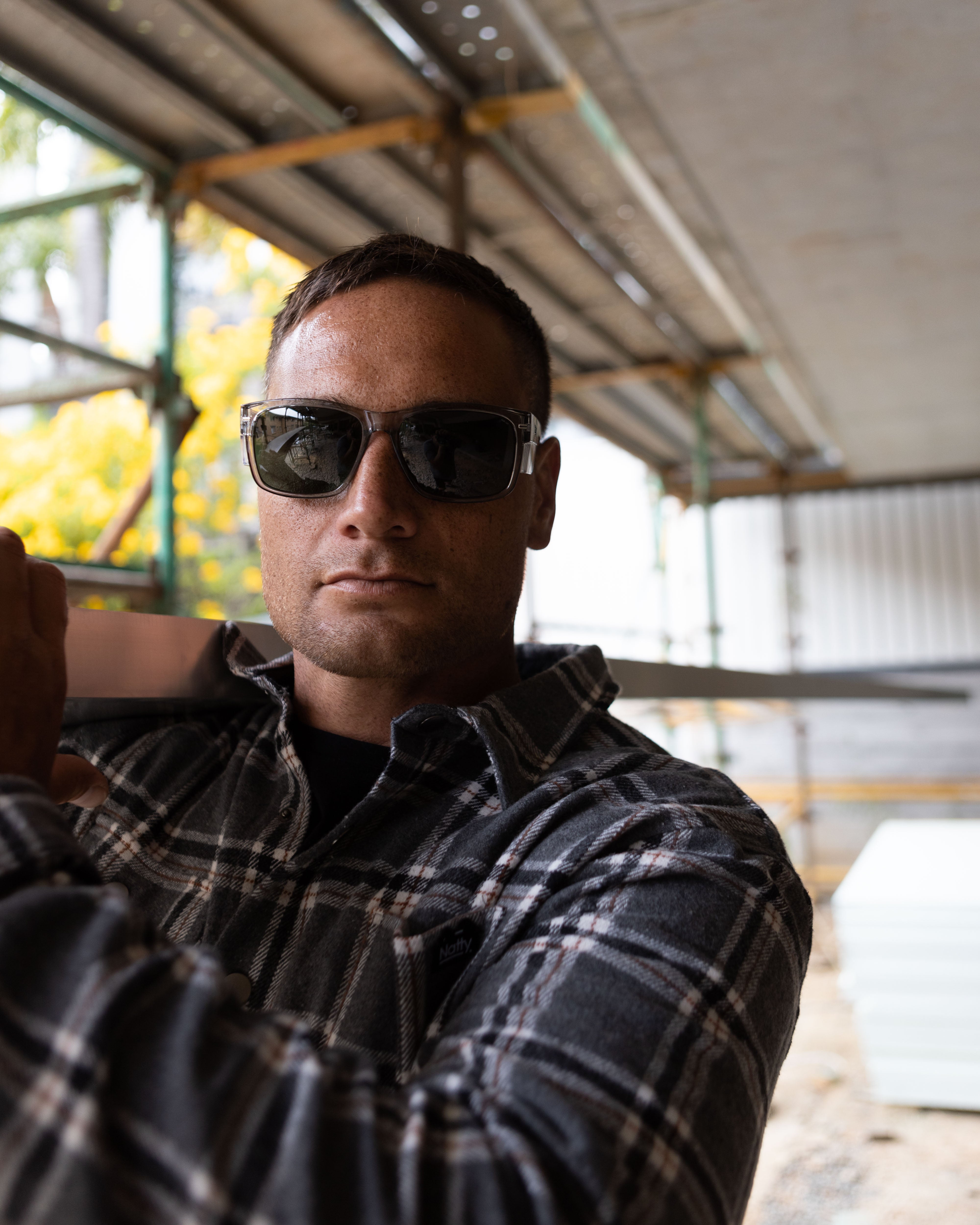 BIG Kenneth Olive Frame Prescription Safety Glasses