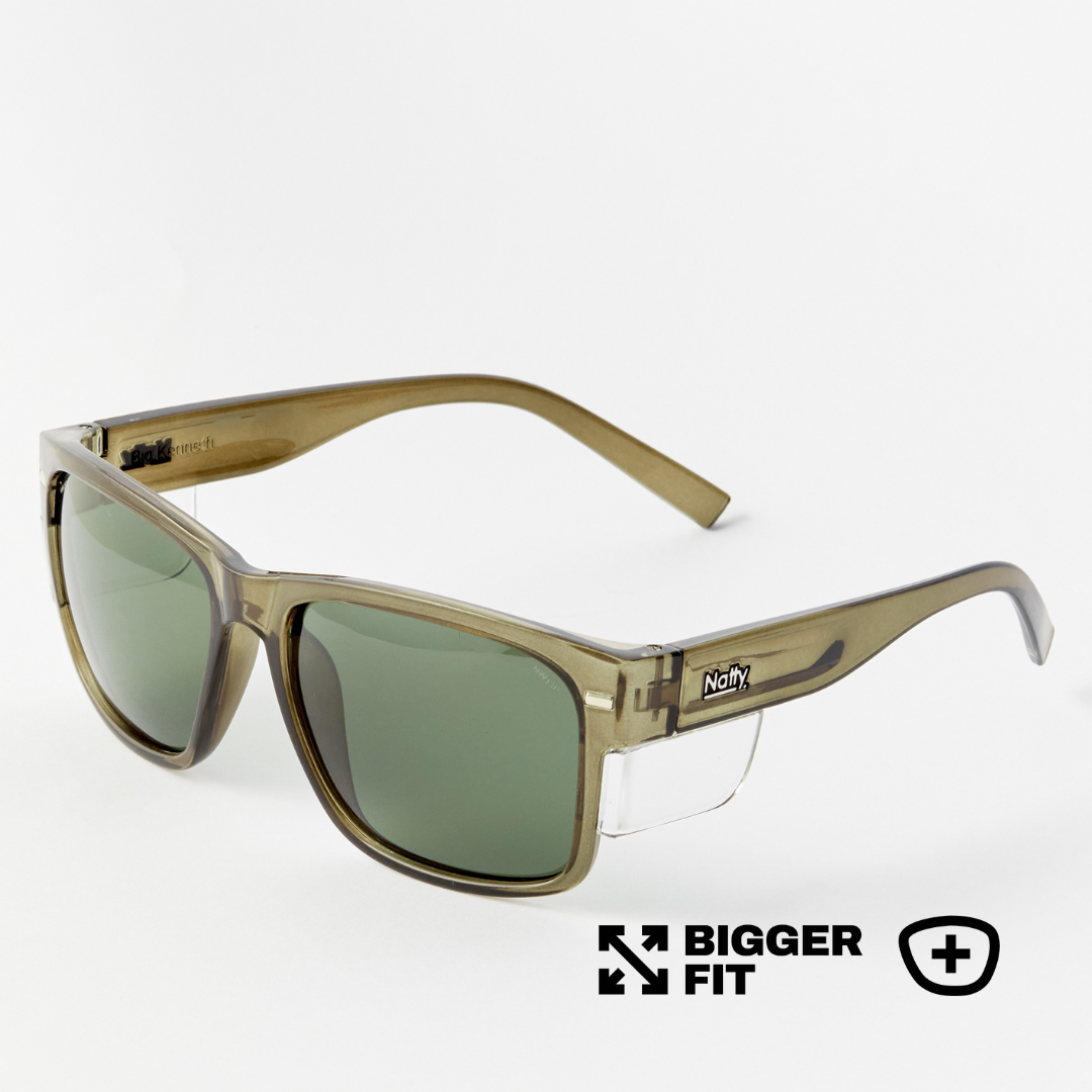 BIG Kenneth Olive Frame Prescription Safety Glasses