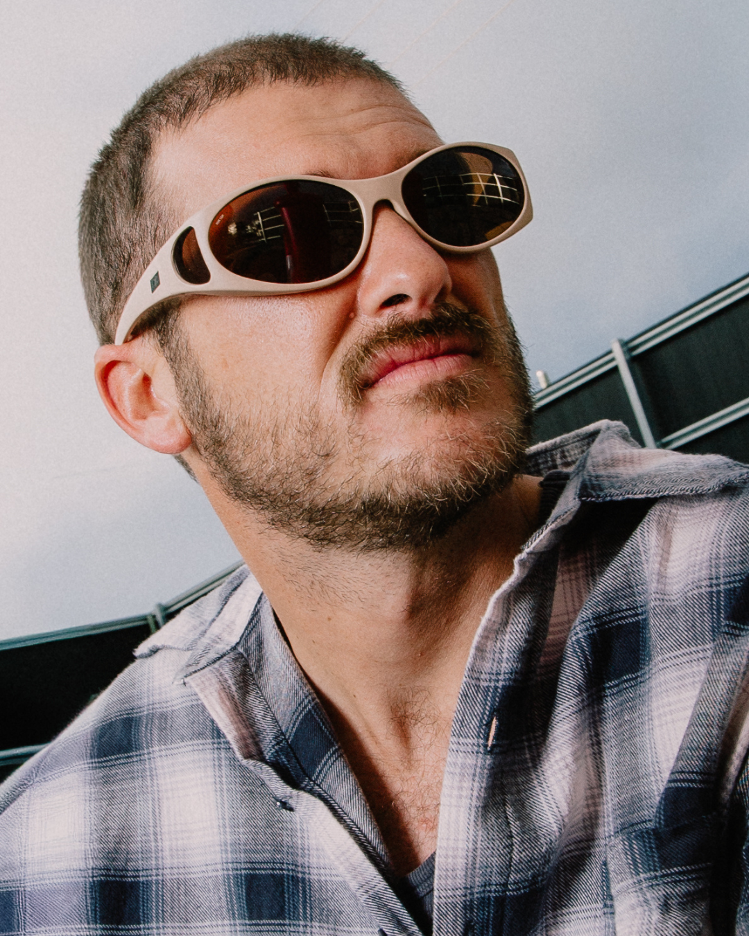 Griffs Matte Bone / Brown Polarised Safety Glasses