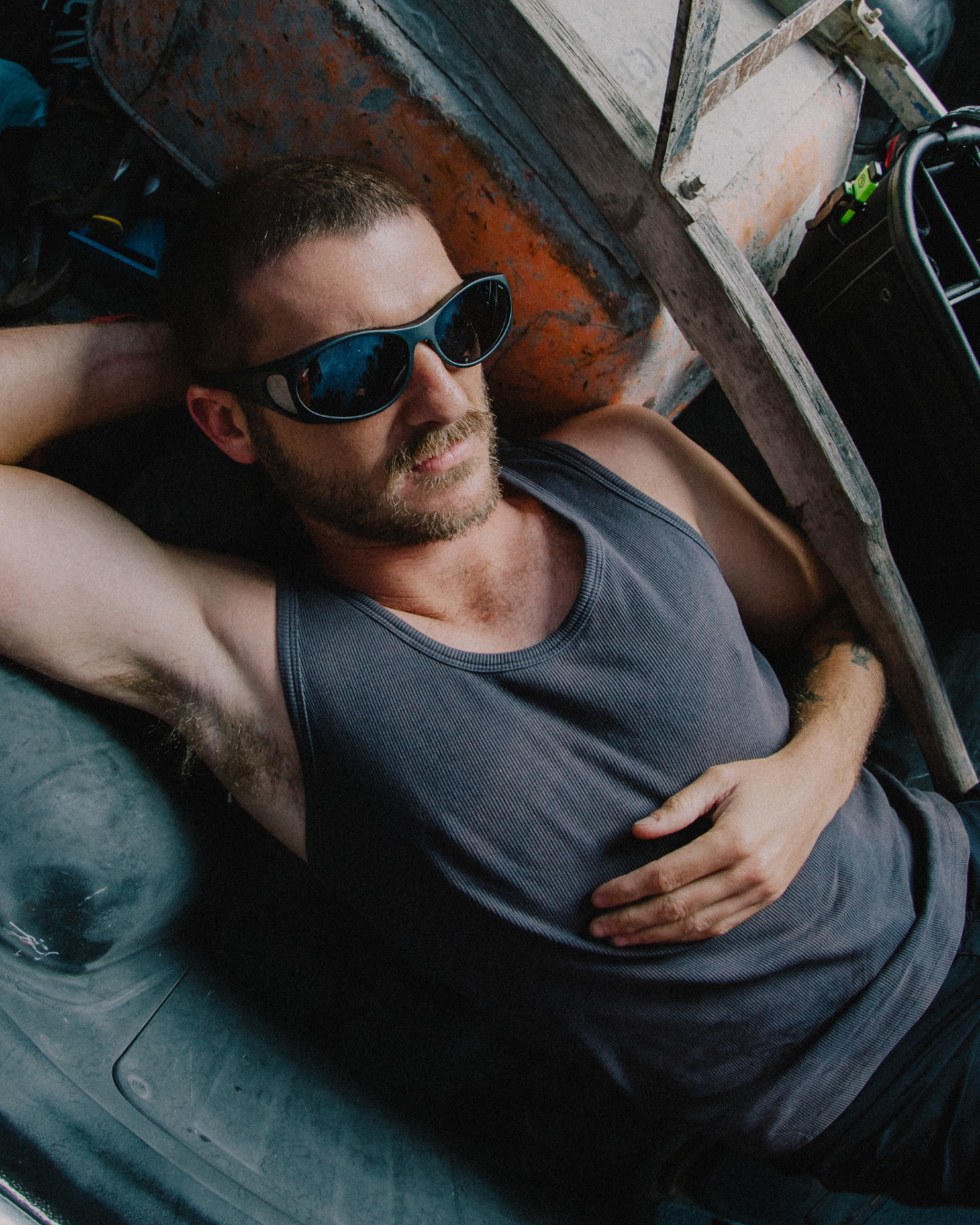 Griffs Matte Gunmetal Polarised Safety Glasses