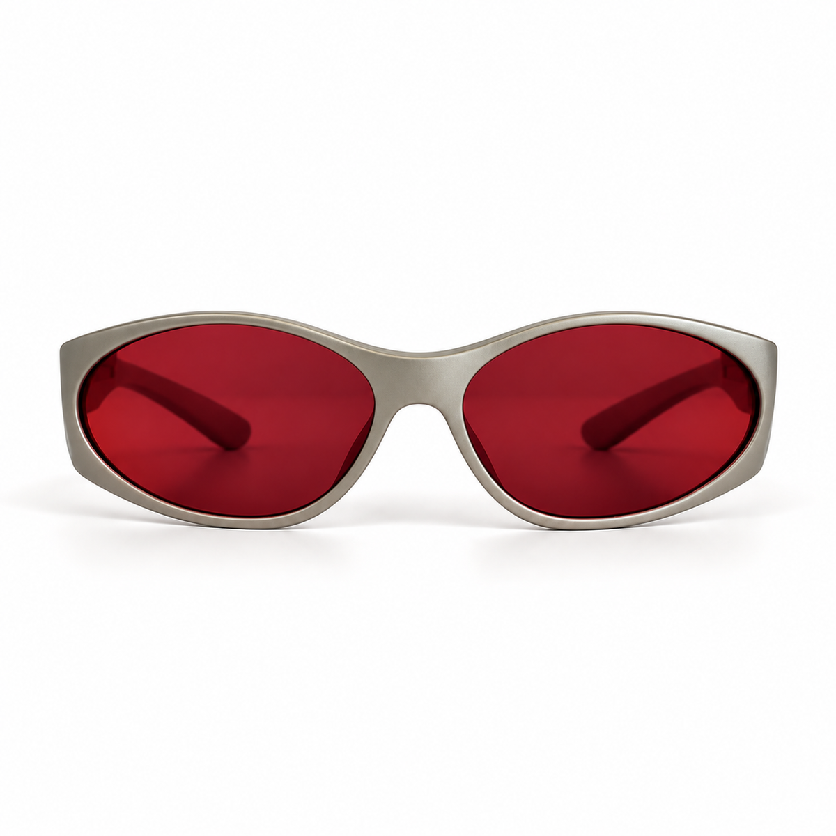 Griffs Matte Silver / Red Mirror Safety Glasses