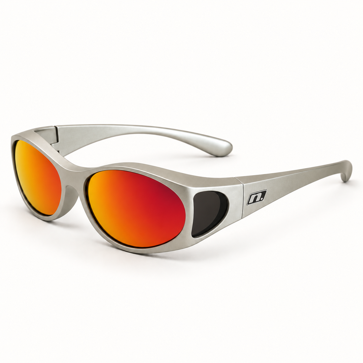 Griffs Matte Silver / Red Mirror Safety Glasses