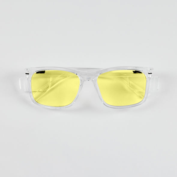 Kenneth Clear Frame / Yellow Lens Polarised Safety Glasses