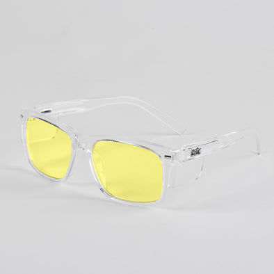 Kenneth Clear Frame / Yellow Lens Polarised Safety Glasses