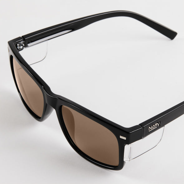 Kenneth Black Frame / Brown Lens Safety Glasses