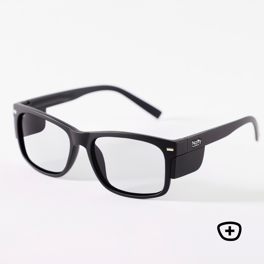 Kenneth Matte Black Frame Prescription Safety Glasses