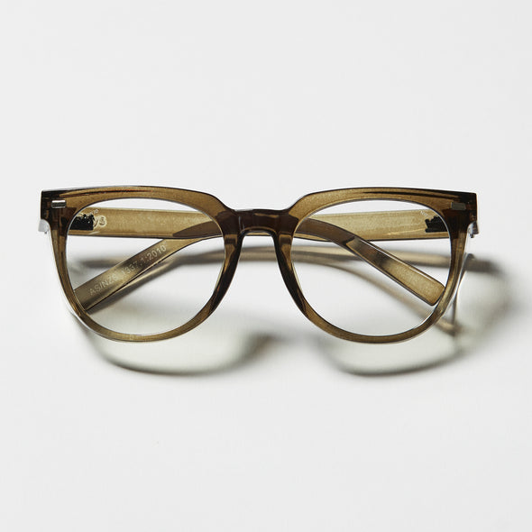 WAREHOUSE SALE: Roys Olive / Clear Lens Safety Glasses
