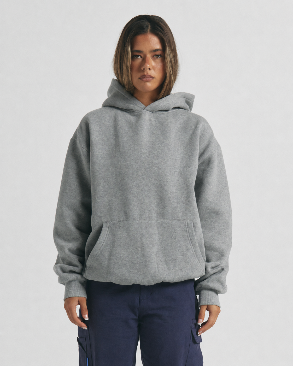 Blank Hoodie - Grey Marle