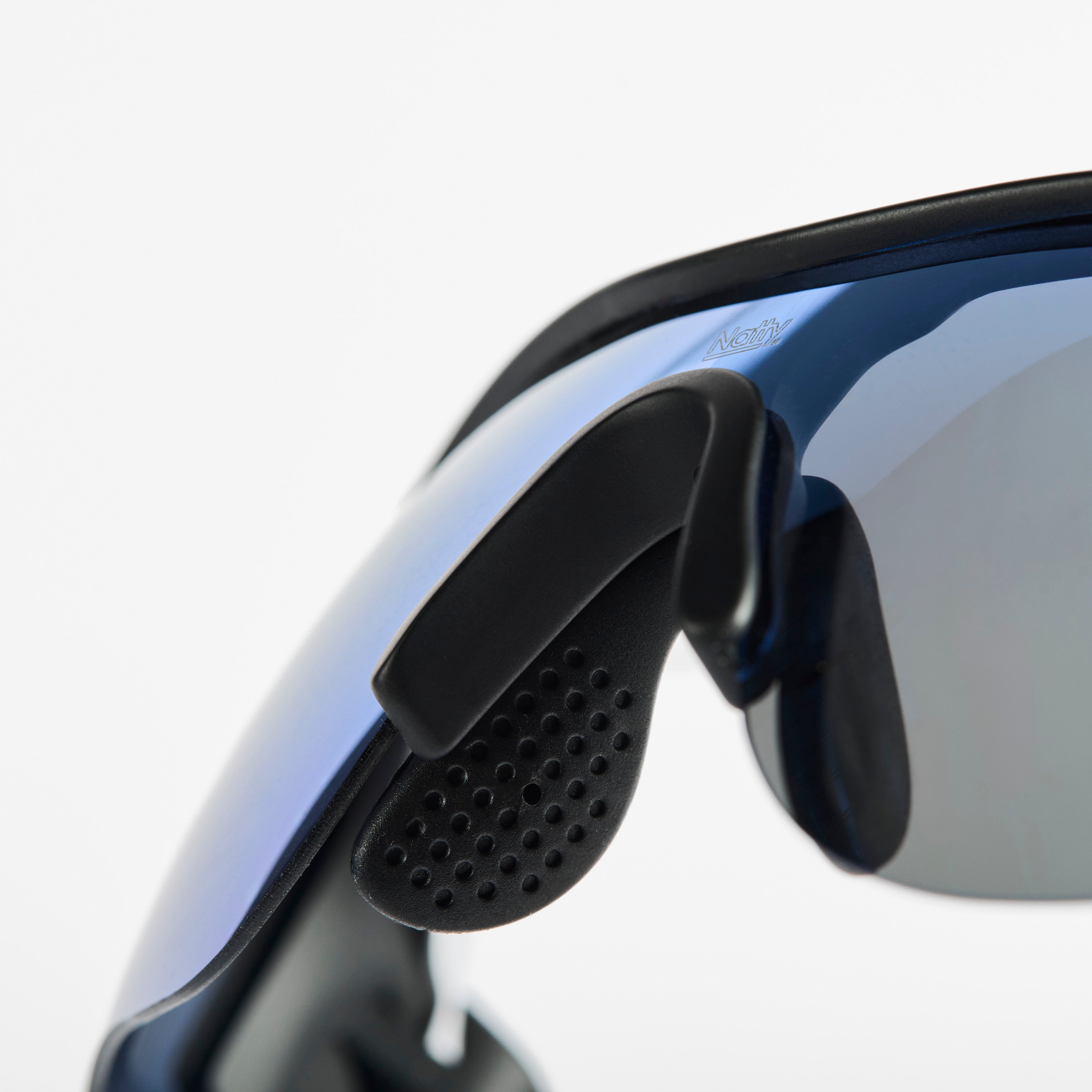 Rev Matte Black / Blue Mirror Polarised Lens Safety Glasses