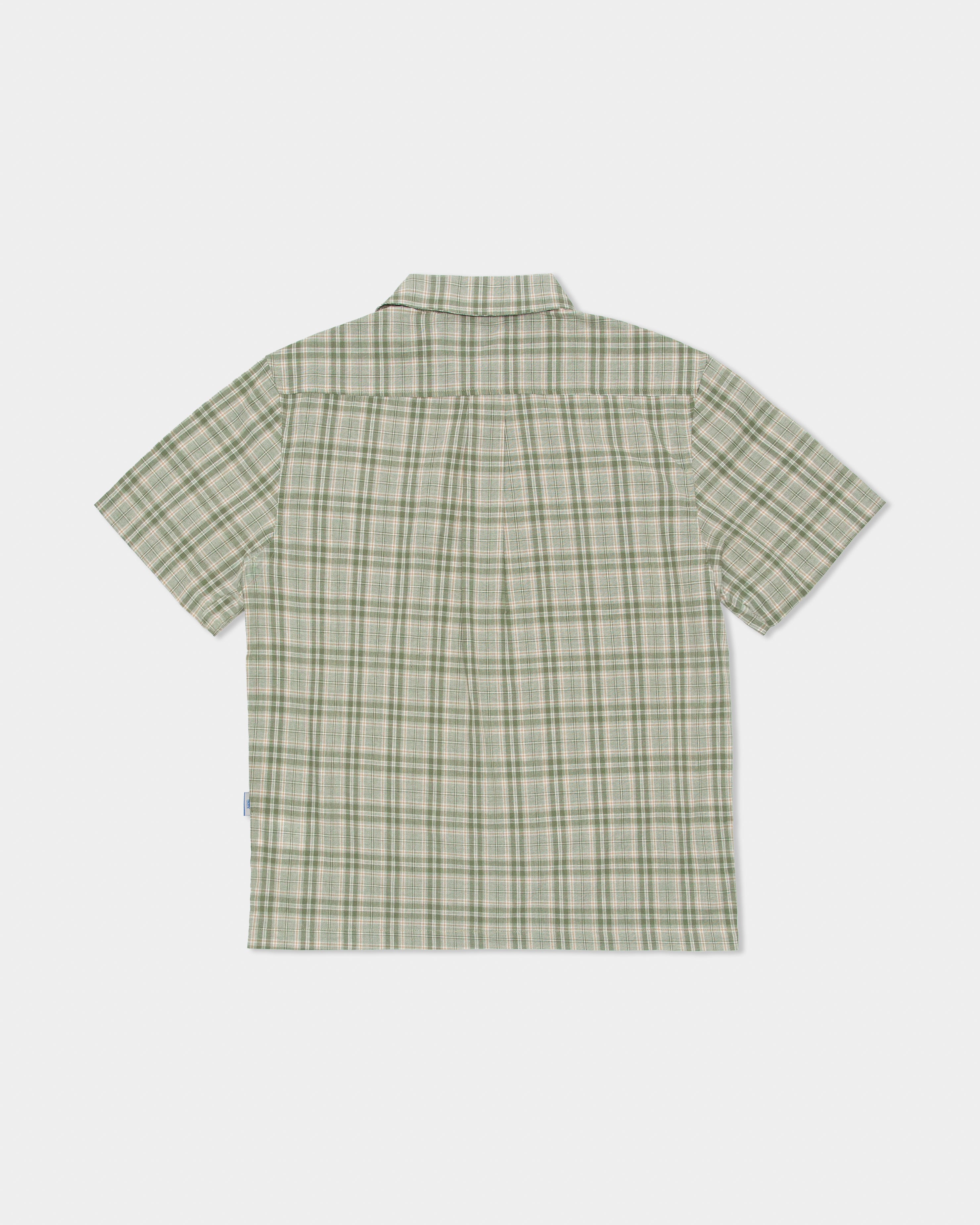 Vice SS Check Shirt - Green Beige