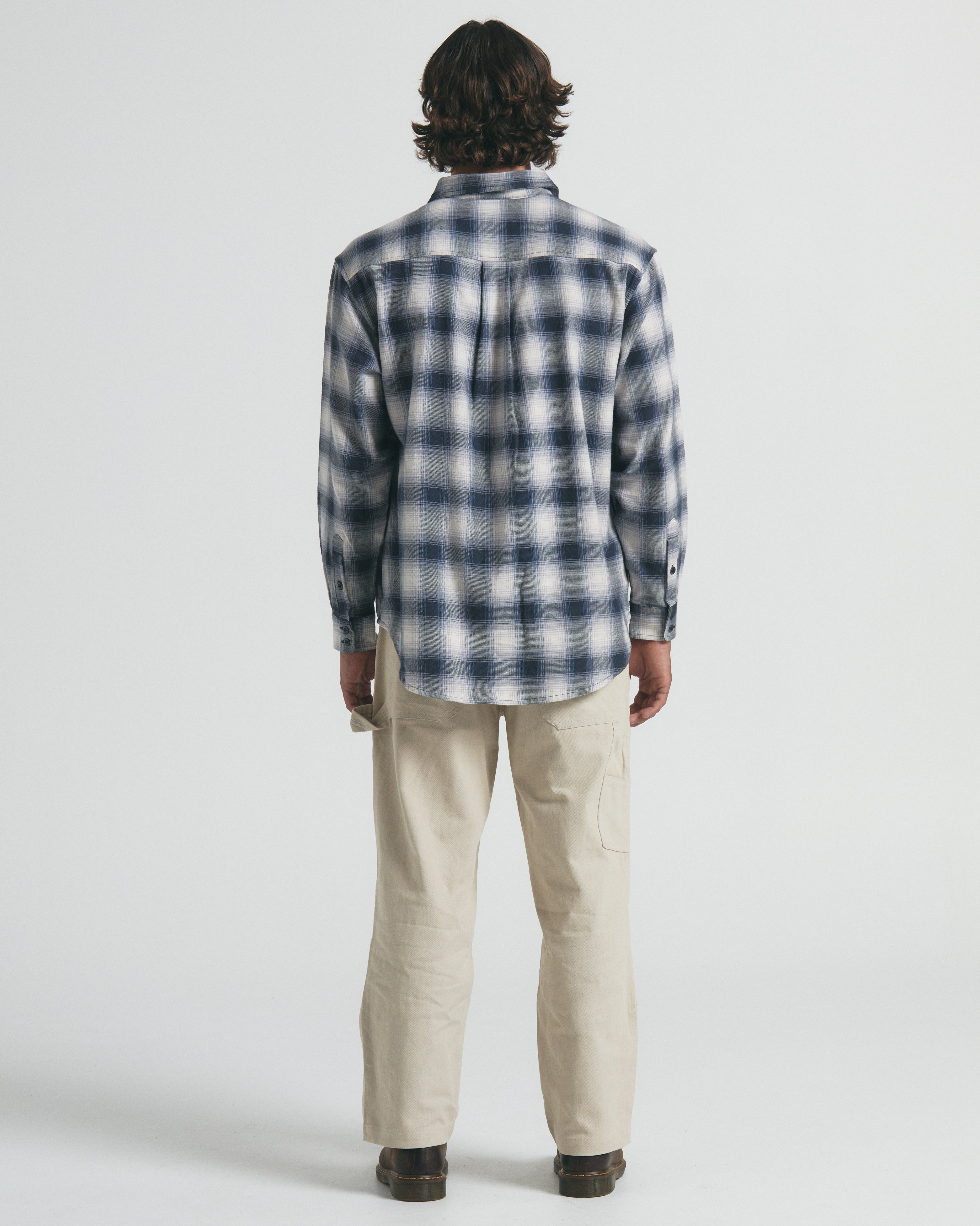 Yard LS Flannel Shirt - Dusty Blue