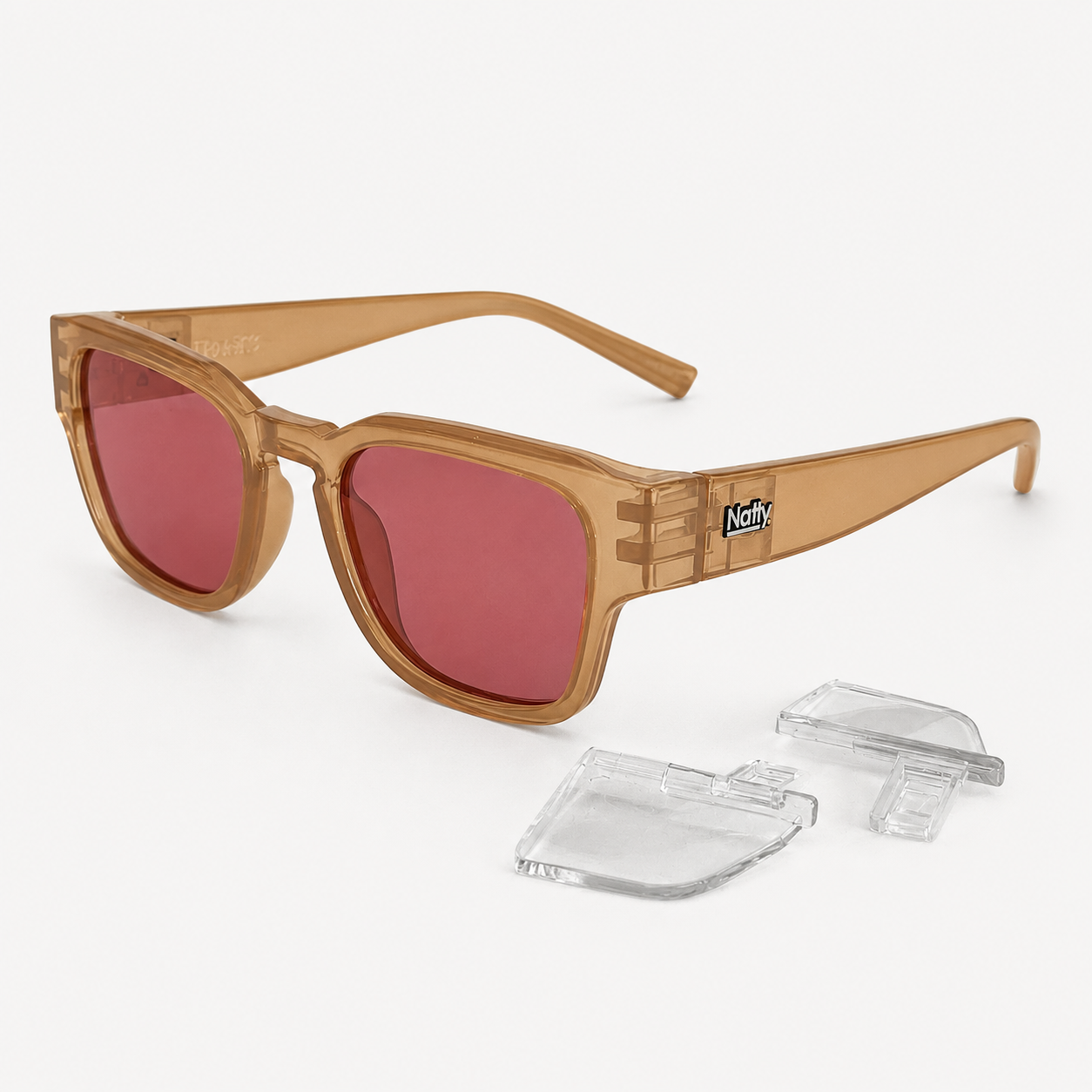 Franks Bone Frame / Rose Polarised Safety Glasses