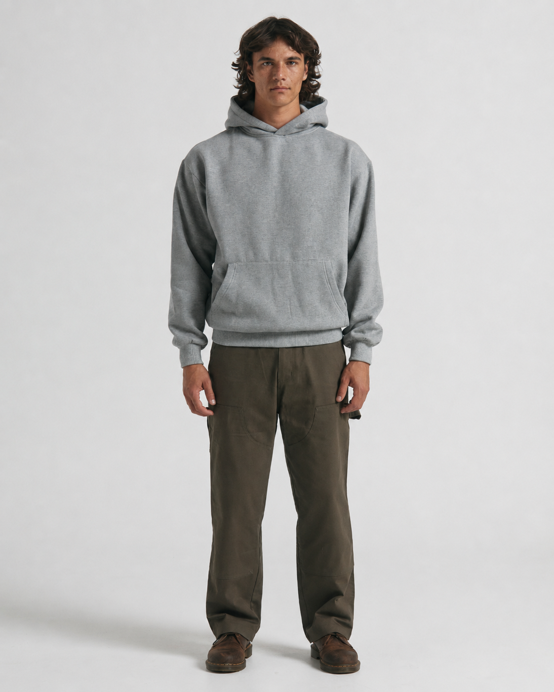 Blank Hoodie - Grey Marle