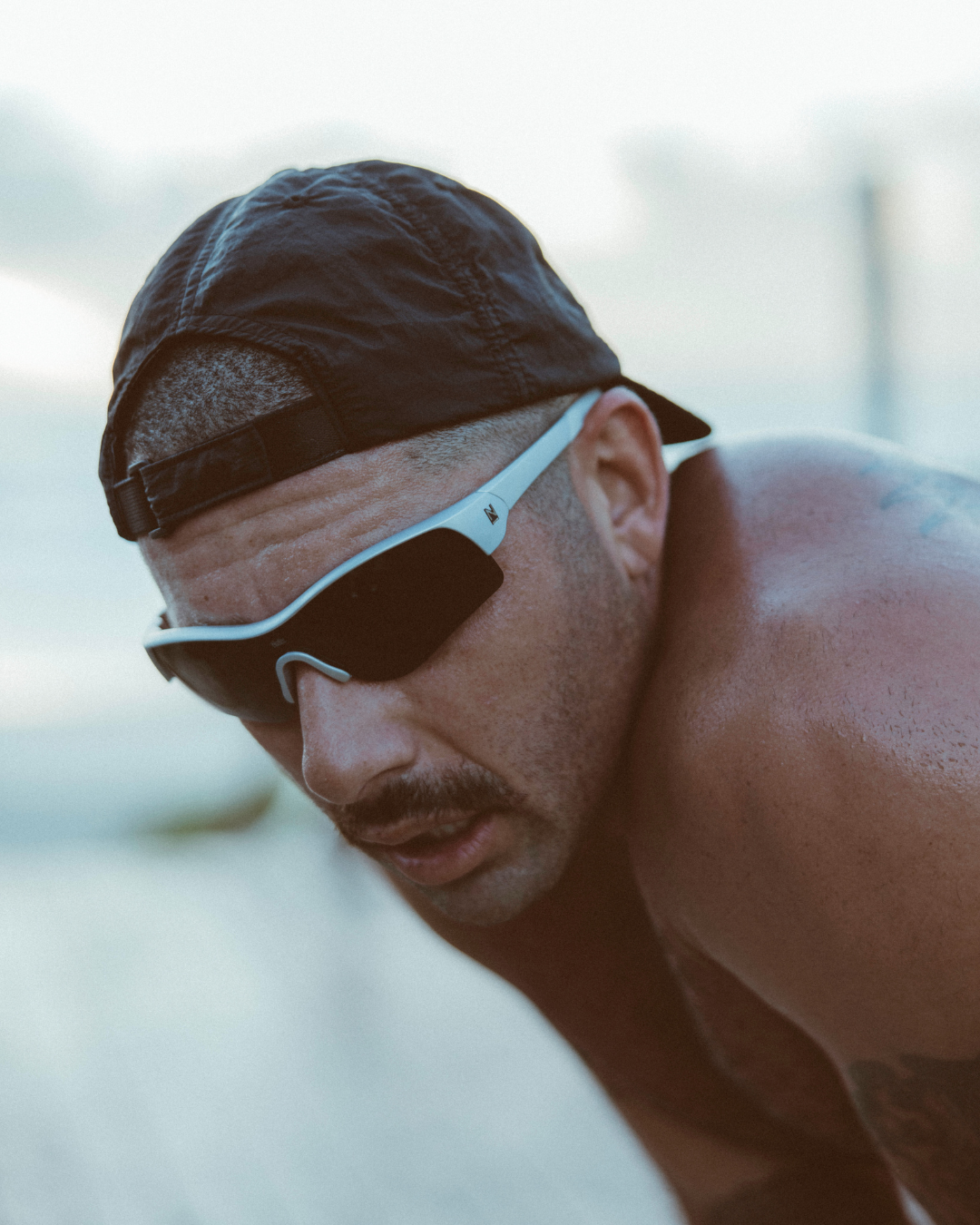 Rev Matte Silver / Smoke Polarised Lens Safety Glasses