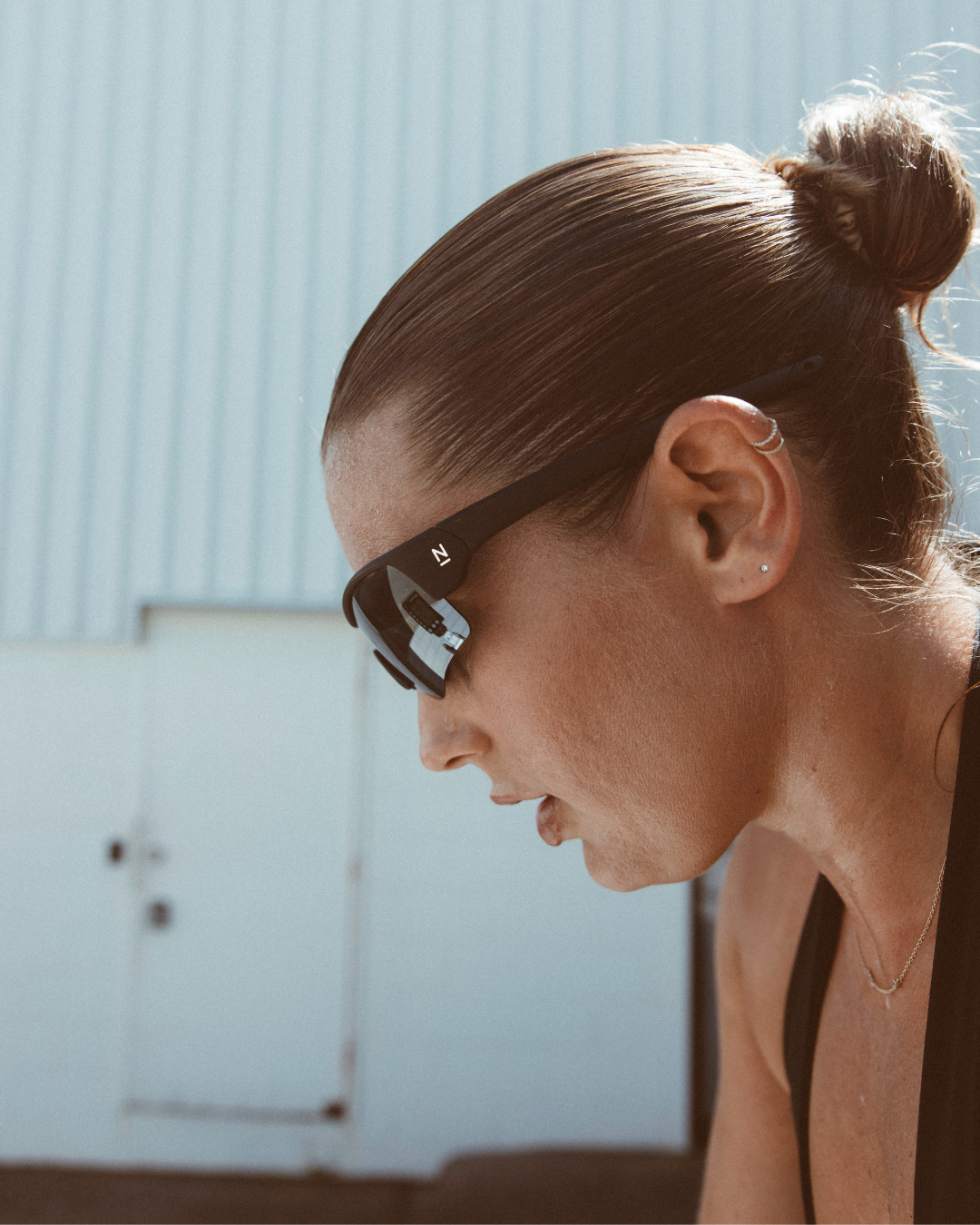 Rev Matte Black / Silver Mirror Polarised Lens Safety Glasses