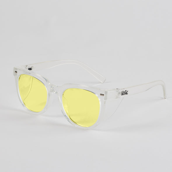 Roys Clear Frame / Yellow Lens Polarised Safety Glasses