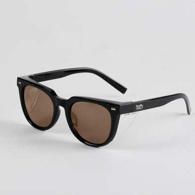 Roys Black Frame / Brown Lens Safety Glasses