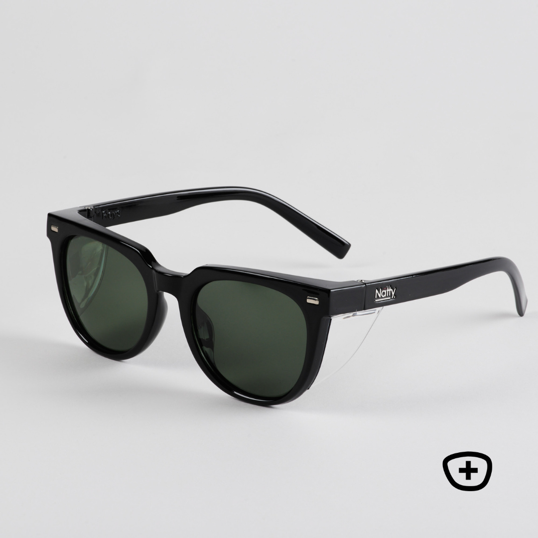 Roys Black Frame Prescription Safety Glasses