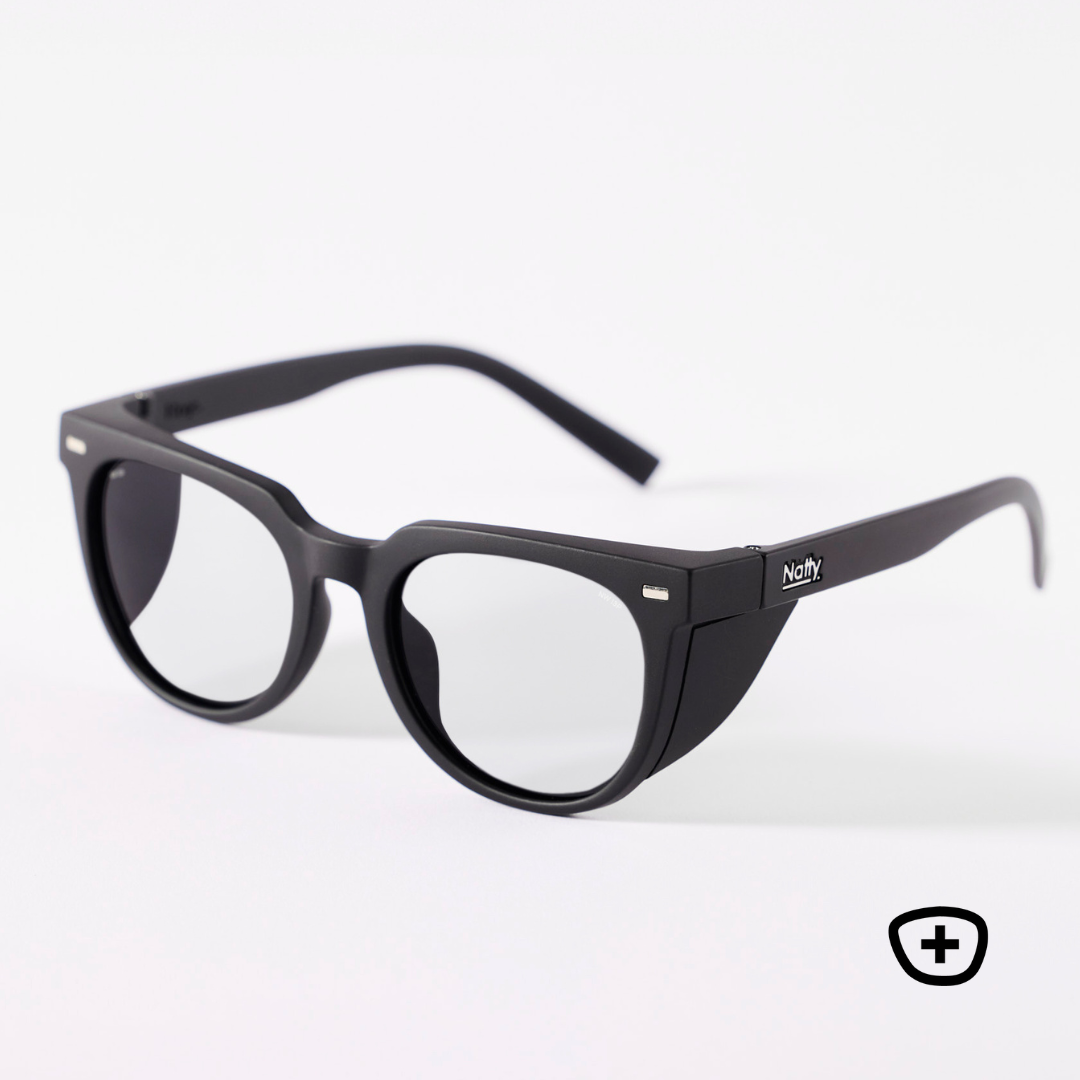 Roys Matte Black Frame Prescription Safety Glasses