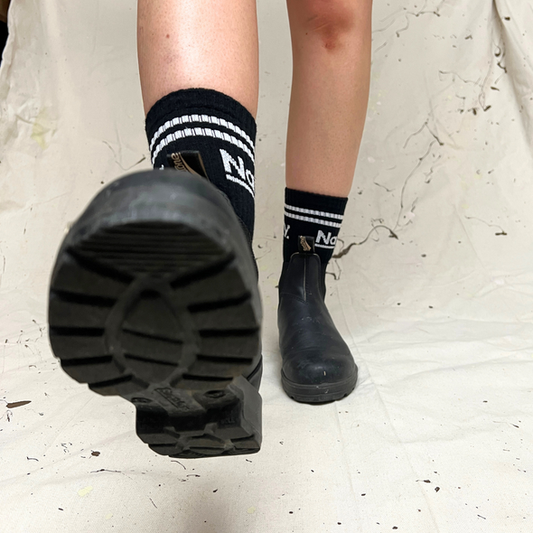 Site Socks - Black/White - Mens