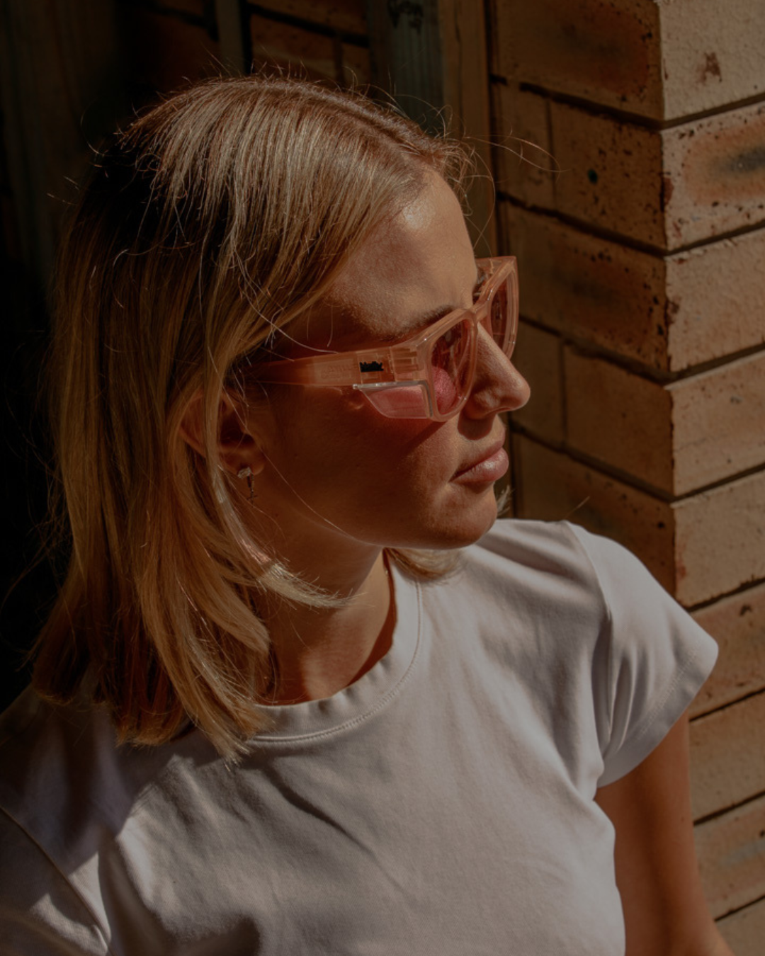 Franks Bone Frame / Rose Polarised Safety Glasses