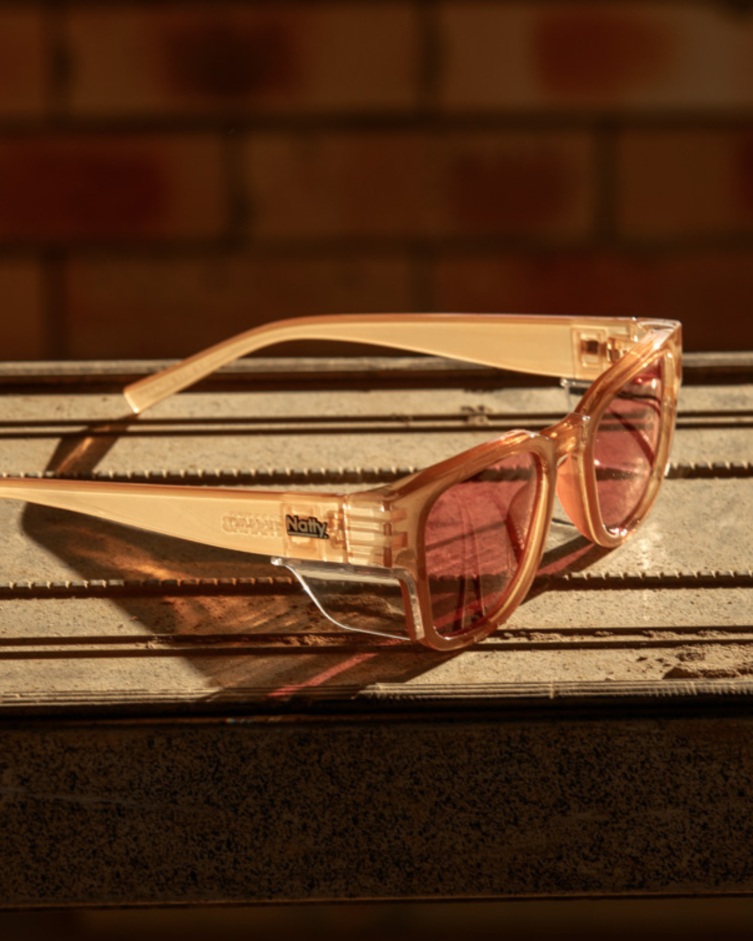 Franks Bone Frame / Rose Polarised Safety Glasses