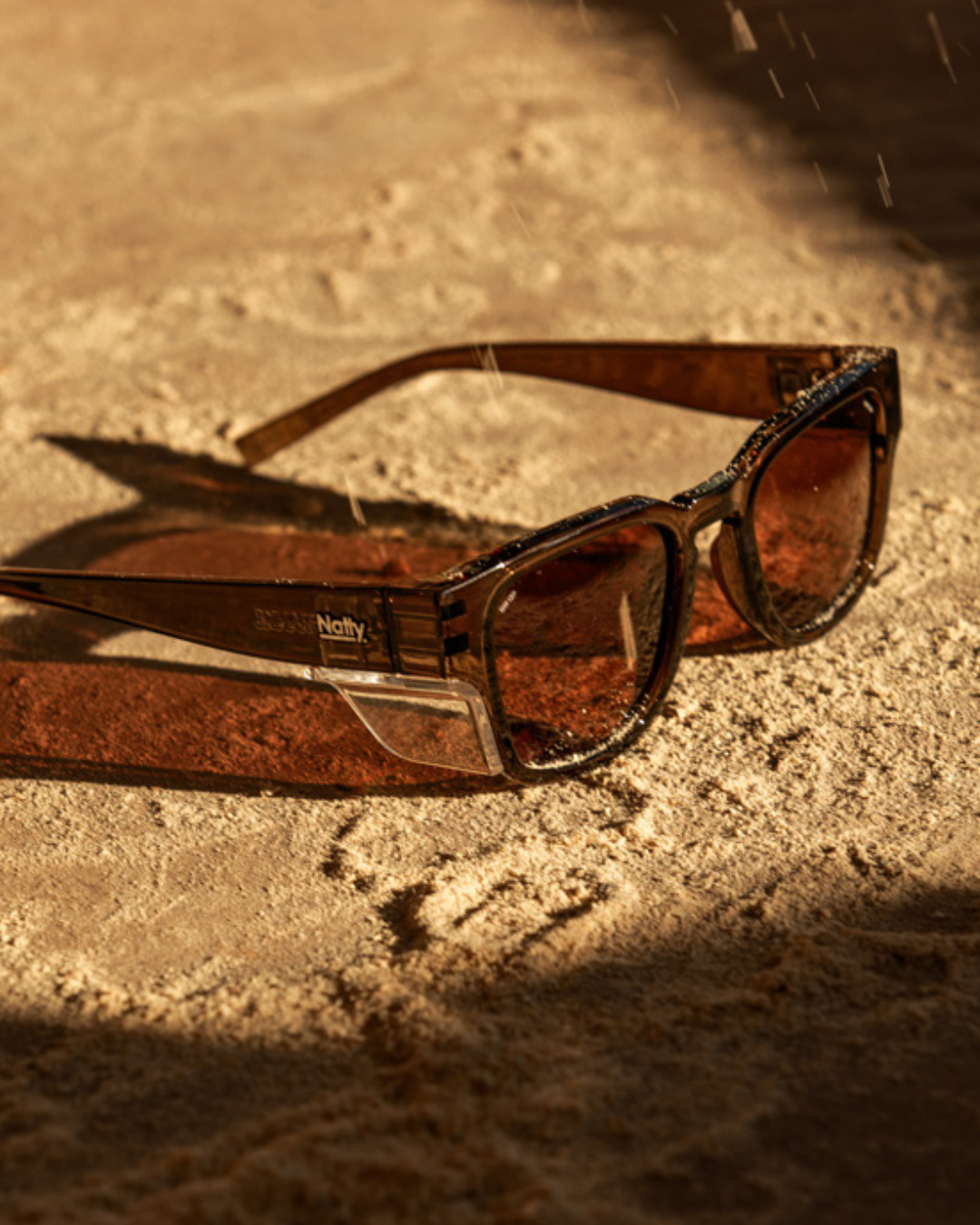 Franks Olive Frame / Brown Polarised Safety Glasses