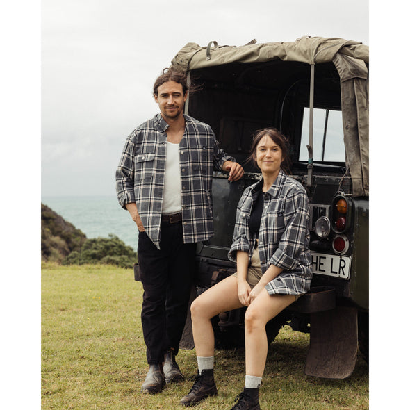 WAREHOUSE SALE: Gray Flannel Shirt/Jacket - Women's