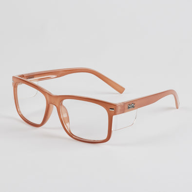 WAREHOUSE SALE: Kenneth Caramel / Clear Lens Safety Glasses