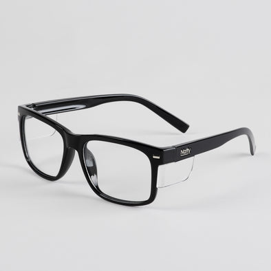 Kenneth Black / Clear Lens Safety Glasses