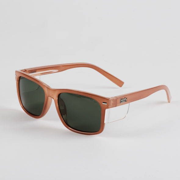 Kenneth Caramel Polarised Safety Glasses