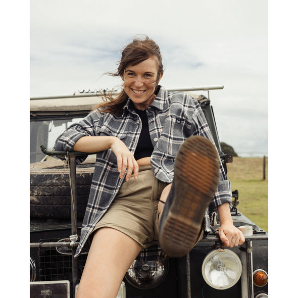 WAREHOUSE SALE: Gray Flannel Shirt/Jacket - Women's